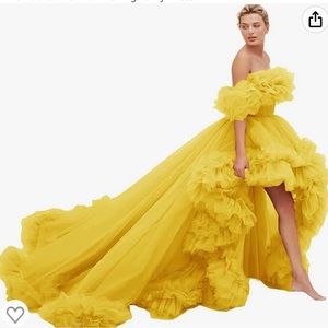 Women's High Low Tulle Prom Dress